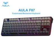 AULA F87 F87pro 87Keys Tri-Mode Mechanical Keyboard RGB Hot-Swap Wireless Customized Keyboard Wired/