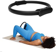 Gaiam Pilates Ring Fitness Circle - Lightweight & Durable Foam Padded Handles, Flexible Resistance E