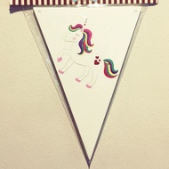 Unicorn banner 10 flags (7”x 5”)