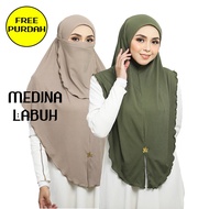 TUDUNG SARUNG MEDINA LABUH 3XL | FREE PURDAH