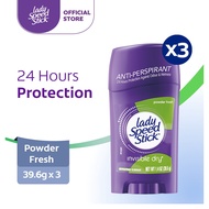 [Bundle of 3 Value Deal] Lady Speed Stick Invisible Dry Powder Fresh Deodorant 39.6g (1108057-3)