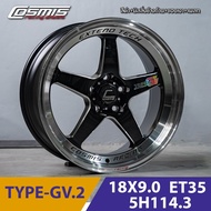 SMB COSMIS ล้อแม็กรุ่น TYPE-G v2 ขอบ 18x9.0 5รู114.3 อ๊อฟเซ็ท+35 ใส่รถเก๋งกลาง SUV ราคาต่อ 2 วง