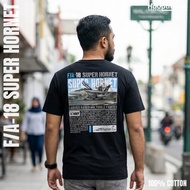 Hauptmann Kaos / T-Shirt - F-18 Super Hornet - Jet Fighter US Navy - Cotton - Unisex