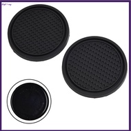 【BET】2x Black Car Auto Cup Holder Anti Slip Insert Coasters Pads Interior Accessories[my]