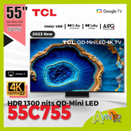 TCL - TCL 55"55C755 4K QD-Mini LED ( 送 藍牙耳筒, 掛牆架, 8K HDMI )高清智能電視 C755