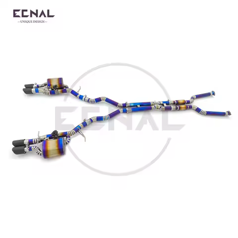 Ecnal Exhaust Valved Catback for BMW M5 E60 M6 E63 V10 5.0L TC4 Titanium Alloy Exhaust Pipe System