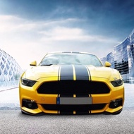 3PCS Fashion racing stripes car sticker hood roof after the rear of the vinyl accessories For Mustan