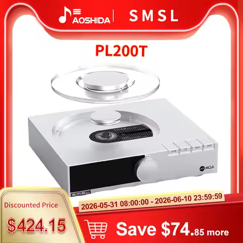 SMSL PL200T Hi-res CD Player MQA-CD DSD512 Clock Input P.A.S.S Servo System USB Input Support I2S AE