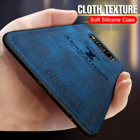 DEER Luxury Canvas Texture Cloth Case For Samsung Galaxy Note 8 9 10 Plus 20 Ultra Vintage Cover