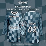 Muslimah Jersey Baju Muslimah Jersey Custom Name And Number Ombak Exclusive Badminton Striped Plaidt