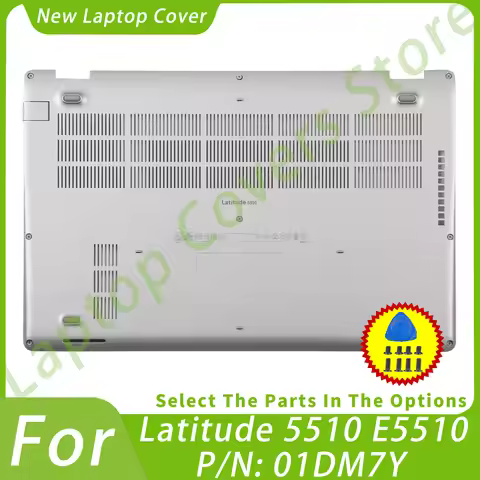 Original NEW Lower Cover For Latitude 5510 E5510 Plastic Bottom Case D Cover 01DM7Y 15.6inch