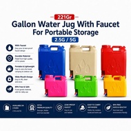 2.5Gallon - 10liters / 5LGallon - 20liters Gallon Water Jug With Faucet For Portable Storage 221Gr