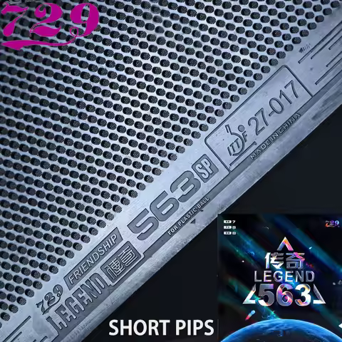 729 Friendship 563-SP Legend Table Tennis Rubber Sheet Pimples-out Medium Soft 1.5/1.8mm Sponge ITTF