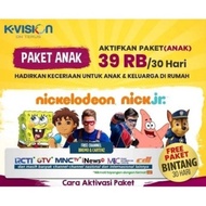 Best Seller K-Vision Paket Anak Kids 30 Hari Nick Jr Nickelodeon Gol