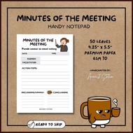 ⊕ Minutes of the Meeting - Witty Notepad Planner