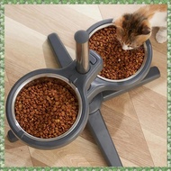 (HPKF) Dog Bowls Heights Adjustable Non Skid Raised Pet Cat Feeding Station Non Slip Puppy Feeding F