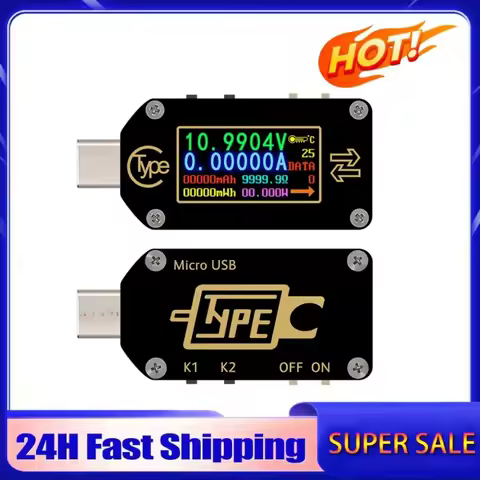TC64 TC66 TC66C Type-C PD Trigger USB-C Voltmeter Ammeter Voltage 2 Way Current Meter Multimeter PD 