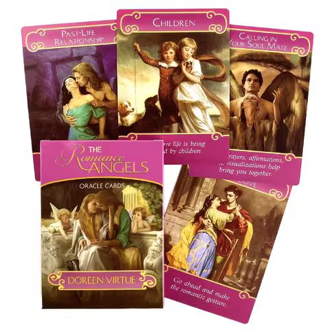 The Romance Angels Oracle Cards A 44 Tarot English Or Spanish Divination Edition Deck Borad Games