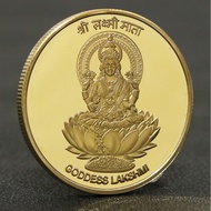 India Gold-Plated Coins Commemorative Coins Collectible Coins Gold Coins Lotus Buddha Coins Tooth Fa