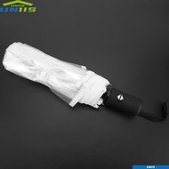 UNIIS Transparent Umbrella, Automatic 3-fold Automatic Folding Umbrella, Windproof Folding Transpare