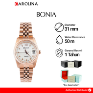 Jam Tangan Wanita BONIA B10552-3553 White Dial Rose Gold Stainless Steel Strap