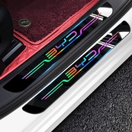 4PCS New Welcome Pedal Threshold Strip Sticker Mirror Faced Laser Acrylic Threshold Strip Acrylic Threshold Strip For BYD Atto 3 Yuan plus Seal Han EV Car Stickers