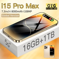 Smartphone i15 Pro Max Original Cellphone Sale 16GB+512GB 6.7inch HD Smartphone 24MP+48MP Fast Charge Hot Sale 5G New Mobile Phones 5G Legit Phone COD