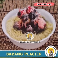 Sarang Burung Plastik Tempat Ternak Bertelur Telur Lovebird Parkit Kenari