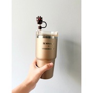 [Preloved] STARBUCKS X STANLEY Gold Tumbler 20 Oz / 591 ML