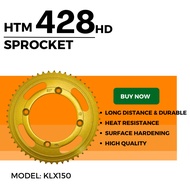 HTM 428HD SPROCKET GOLD KLX150 KAWASAKI 428 SPROCKET HTM 428 REAR SPROCKET GOLD KAWASAKI KLX150