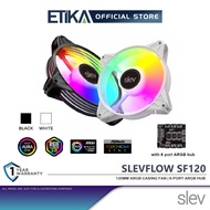 SLEV Slevflow SF120 | 120MM ARGB Casing Fan with 6 port ARGB Hub