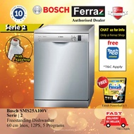 BOSCH SMS2IVW01P Mesin Cuci Pinggan Berdiri Bebas 60cm / Bosch SMS25AI00V Dishwasher / Bosch SPS2HKW