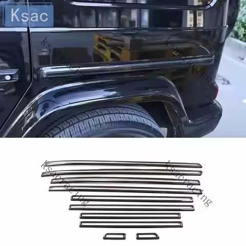 2019+ For Benz G-Class W464 W465 Dry Carbon Side Molding Trim Base Cover Dry Carbon Body Trim G500 G
