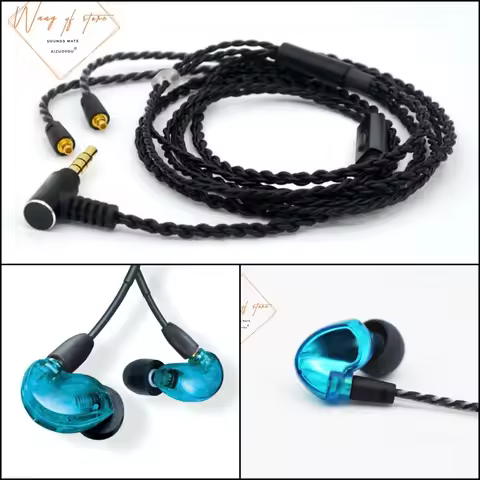 HiFi OCC Audio Cable Microphone Remote Mic For Shure SE215 SE315 SE425 SE535 SE846 Headphone MMCX Li