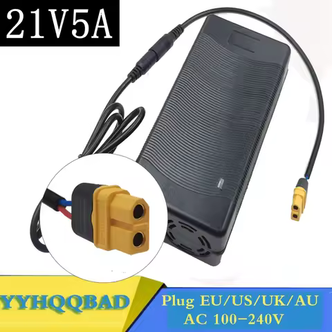 21V 5A lithium battery charger 5 Series 100-240V 21V5A battery charger for lithium battery XT60 Conn