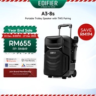 Edifier A3-8S True Wireless Stereo Pairing Trolley Speaker - Record Replay | Build in Battery