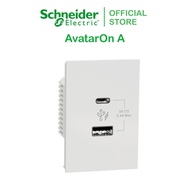 Dual USB type A+C charging socket, 2.4A AvatarOn A - Schneider Electric - M3T-USB2-WE guaranteed gen
