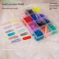 WithBetter   288PCS Colorful Nail Dual Forms Set Full Nail Forms For Polygel Reusable Nail Tips Nail