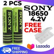 FREE CASE!! Baterai 18650 Rechargeable 13000mAh - Baterai Cas 18650/ Sony 18650 4.2V/ Batre Senter 18650/ Baterai Senter LED/ Batrai/ Batrei/ Battery