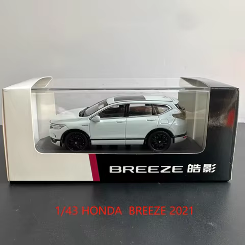 1:43 alloy car model display center console decorated GAC 2021 BREEZE white car model
