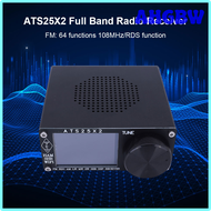 AHGBW เครื่องสแกนเนอร์รับสัญญาณวิทยุความถี่แบบคลื่นสั้นหน้าจอสัมผัส2.4นิ้ว ATS25X2ชิป Si4732เครือข่า