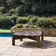 超厚大理石 茶几咖啡桌邊桌 原石不規則雕刻 實木原木 簡約設計感