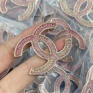 Chanel Brooch Diamond Print Gradient Pink Temperament All-Match