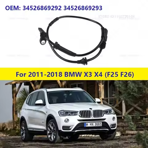 for BMW 2011-2018 F25 F26 X3 X4 28i 28ix 28dx 35ix M40ix ABS Wheel Speed Sensor 34526869292 34526869