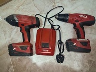 hilti無線電鑽 卜批22V 兩電一充