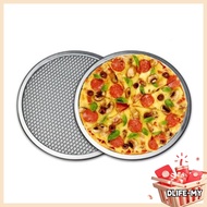 【In Stock】8-16inch Thickened Aluminum Pizza Mesh Plate Pizza Plate Baking Mold