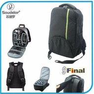 Soudelor Camera Bag 1609 กระเป๋ากล้อง แบบเป้สะพายหลัง กันน้ำ Waterproof Multi-Functional Camera Backpack ลายเส้นเขียว