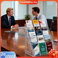 For 1/3 A4 Size Literature Holder 5-Tier Table Brochure Stand, Leaflet& Brochure Holder Clear Acryli