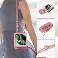 Fashion Crossbody Bag for Motorola Moto Razr 60 Ultra / Razr60 5G PU Leather Shockproof Cover Flip C