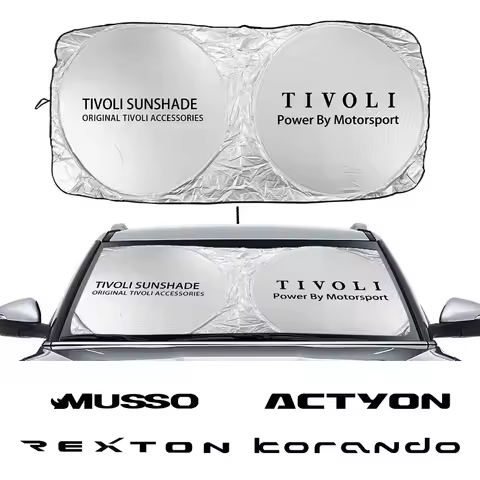 For SsangYong Actyon Tivoli Korando Kyron Musso Rexton Car Windshield Sunshades Covers Auto Windowsh